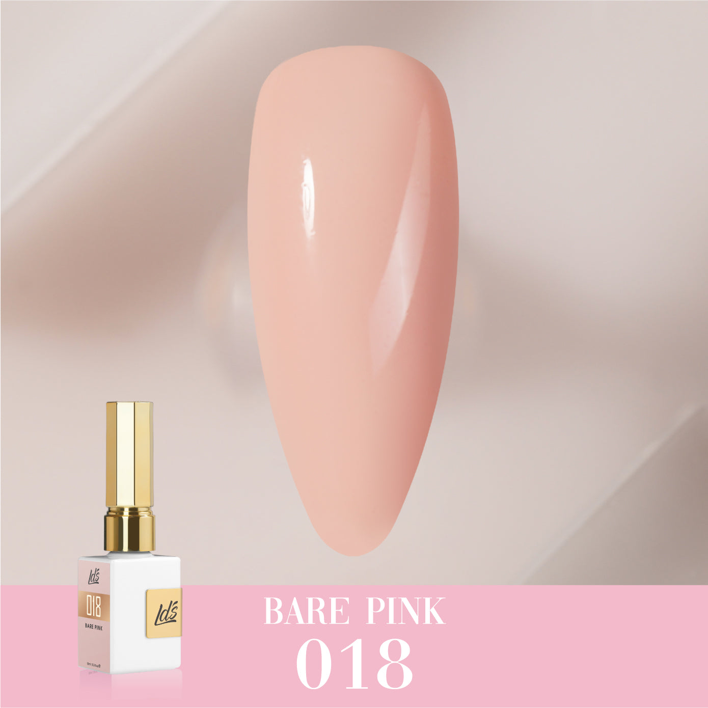 LDS Color Craze Collection - 018 Bare Pink - Gel Polish 0.5oz