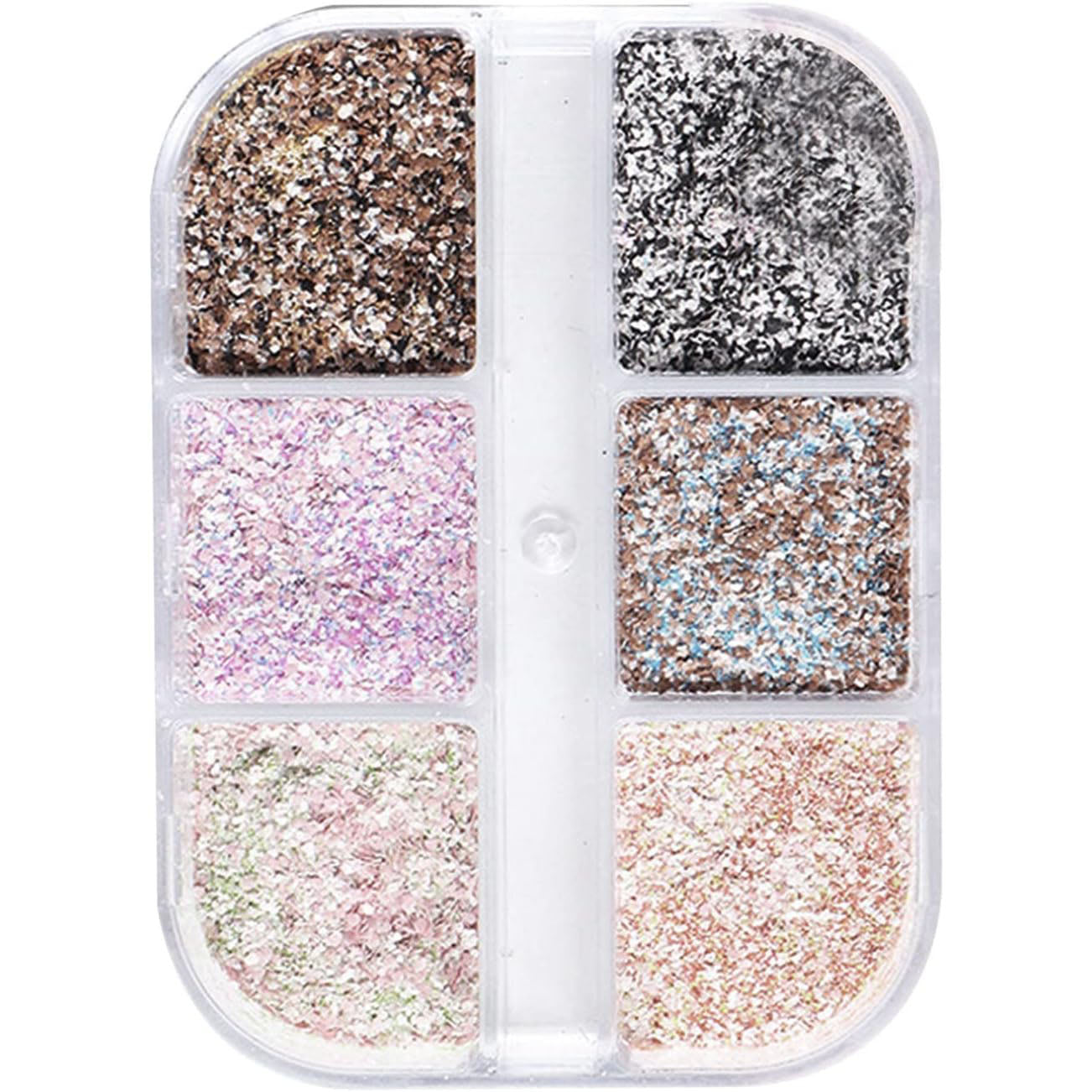 6 Grids of Nail Art Powder - MN02 - #1 - Boho