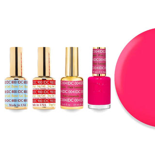 DND DC 004 Pink Lemonade - #800 Base, #900 Top, Gel & Lacquer Combo
