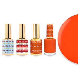 DND DC 010 Dutch Orange - #800 Base, #900 Top, Gel & Lacquer Combo