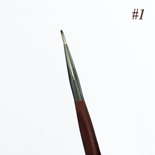 Nail Brush Acrylic Round Wood Handle