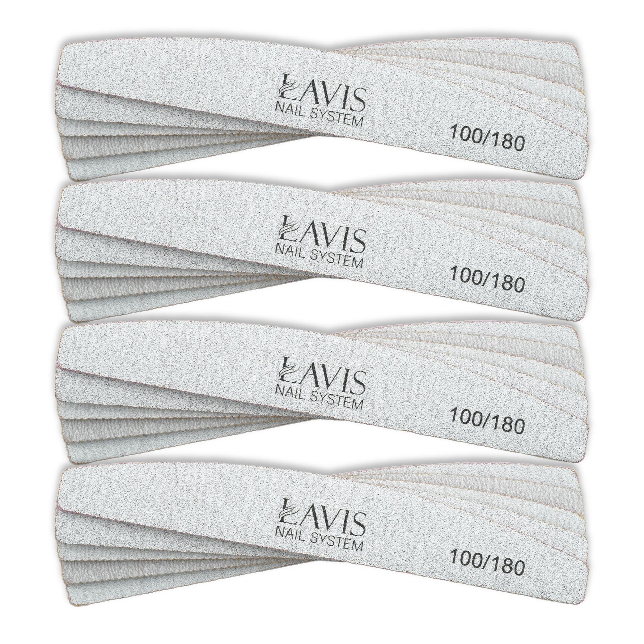  Lavis 50Pcs Halfmoon Nail Files 100/180 by OTHER sold by DTK Nail Supply