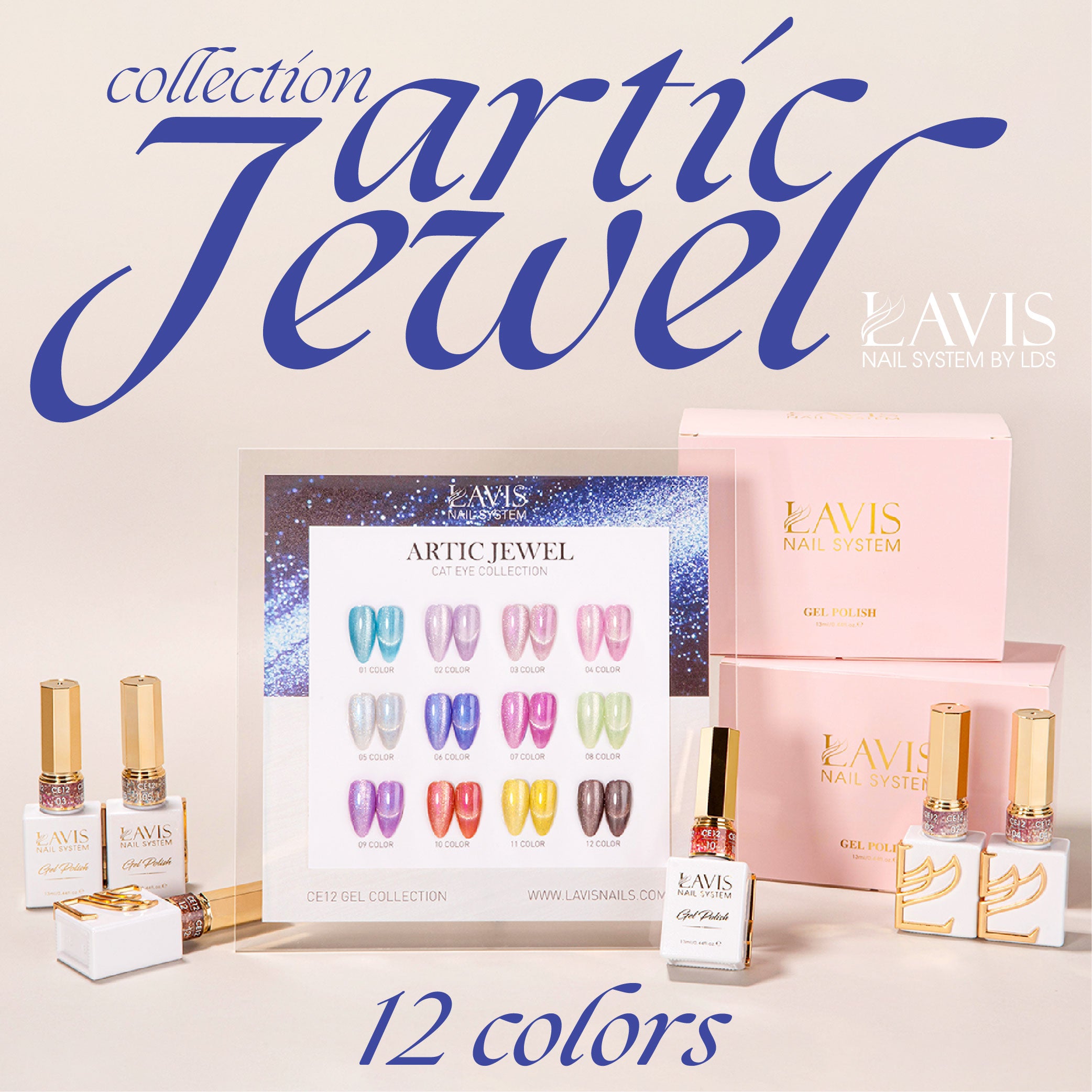 LAVIS Cat Eyes CE12 - 03 - Gel Polish 0.5 oz - Artic Jewel Collection