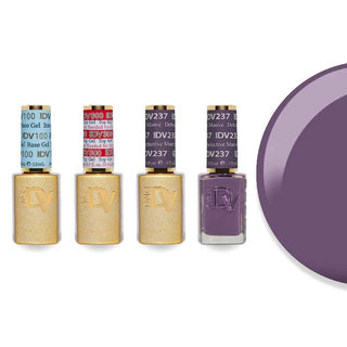 DND DV 237 Detective Mauve - #100 Base, #300 Top, Gel & Lacquer Combo