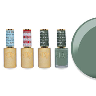 DND DV 241 Wild Sage - #100 Base, #300 Top, Gel & Lacquer Combo