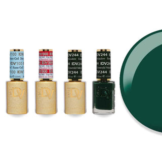DND DV 244 Emerald Meadow - DND Diva Gel Polish & Matching Nail Lacquer Duo Set