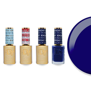DND DV 247 Jelly Marine - DND Diva Gel Polish & Matching Nail Lacquer Duo Set