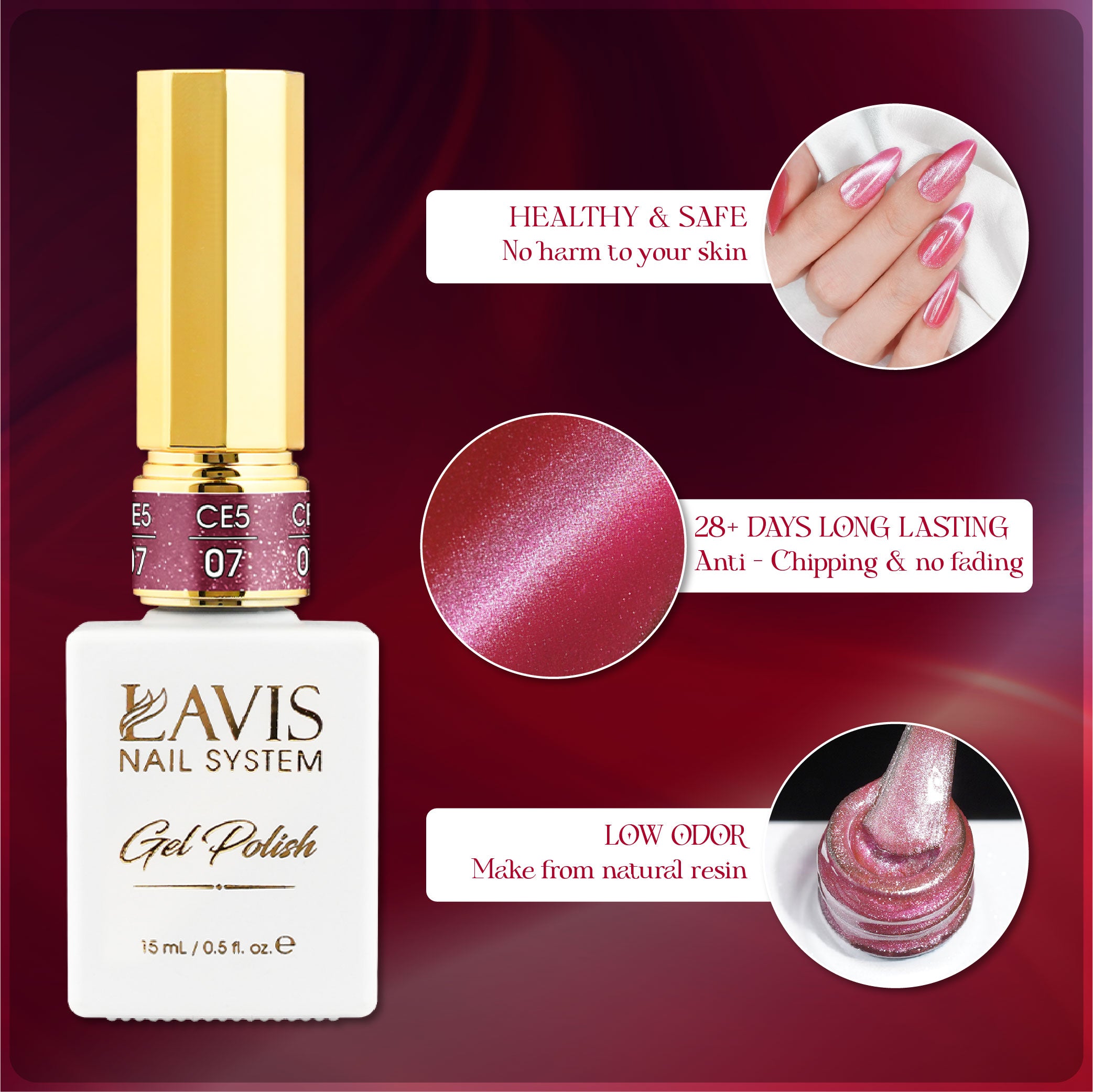 LAVIS Cat Eyes CE5 - 02 - Gel Polish 0.5 oz - Lucid Dream Collection