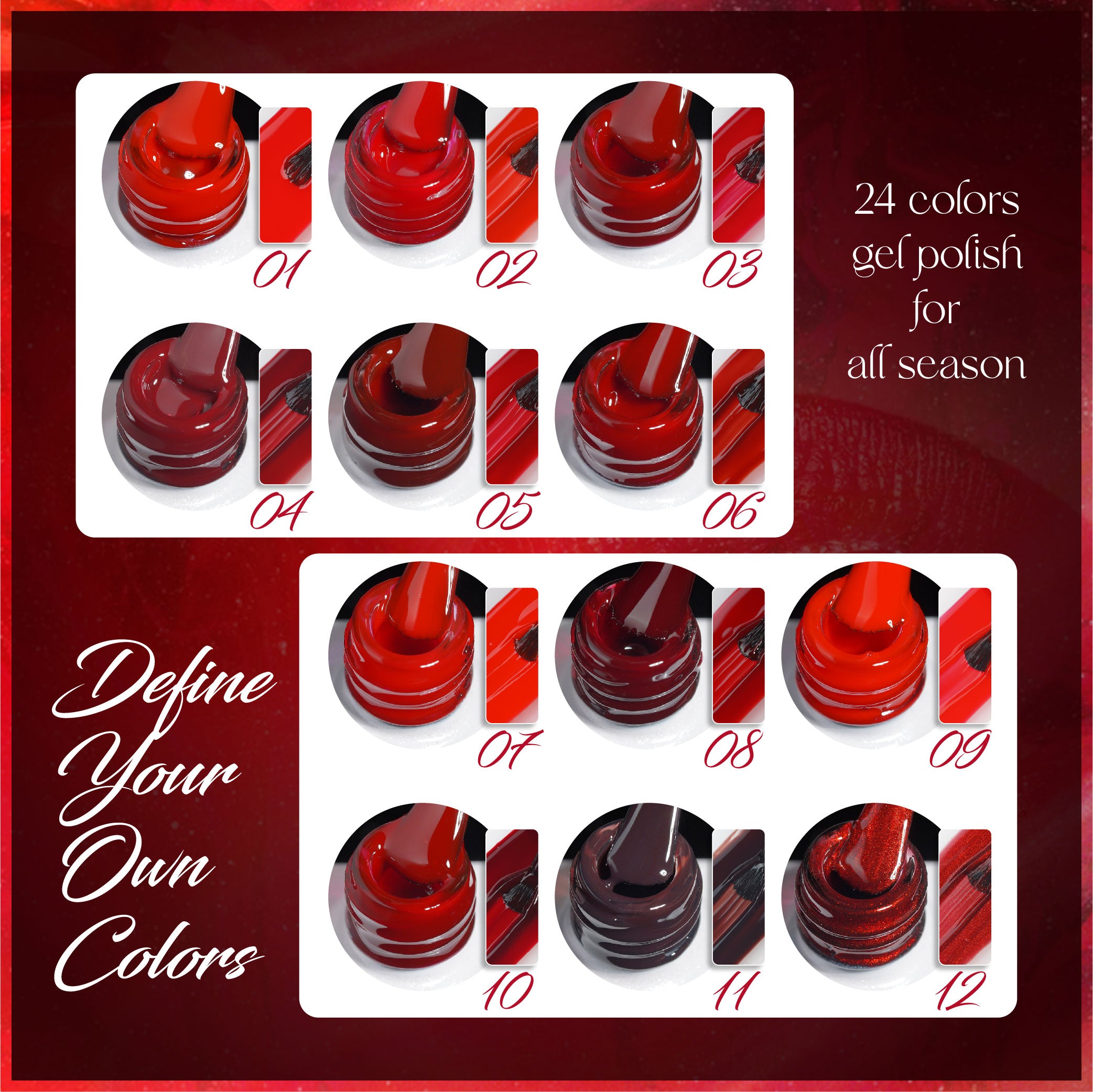 LAVIS C02 - 19 - Gel Polish 0.5 oz - Scarlet Bloom Collection