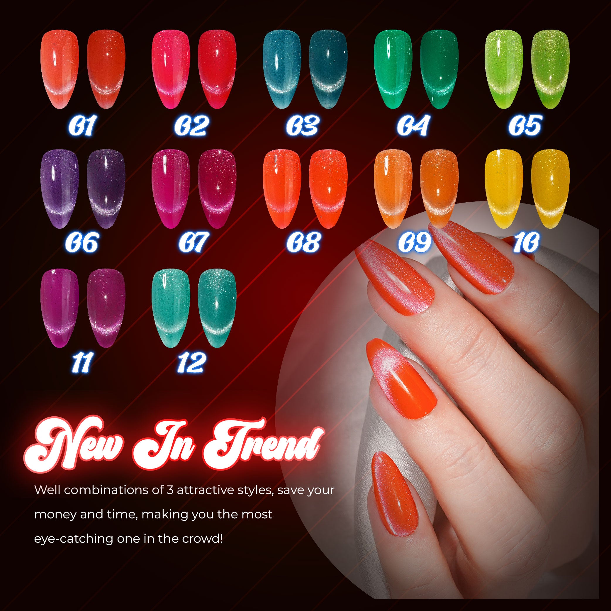 LAVIS Cat Eyes CE3 - 01 - Gel Polish 0.5 oz - Tropical Candy Collection