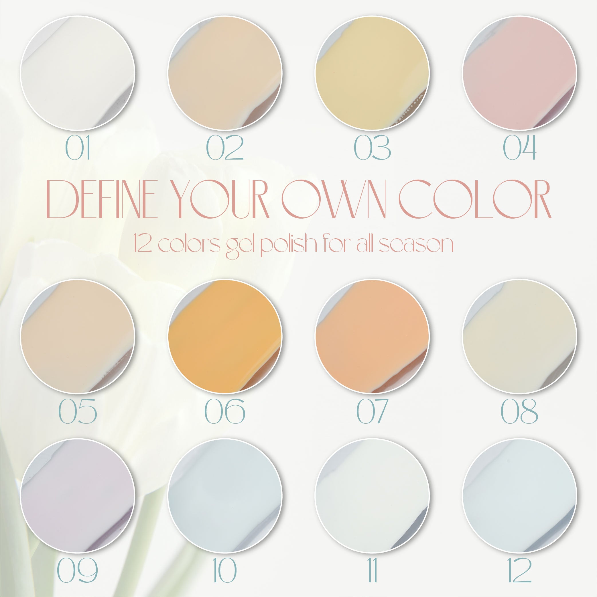 LDS GW Set 12 Colors - Gentle White Collection