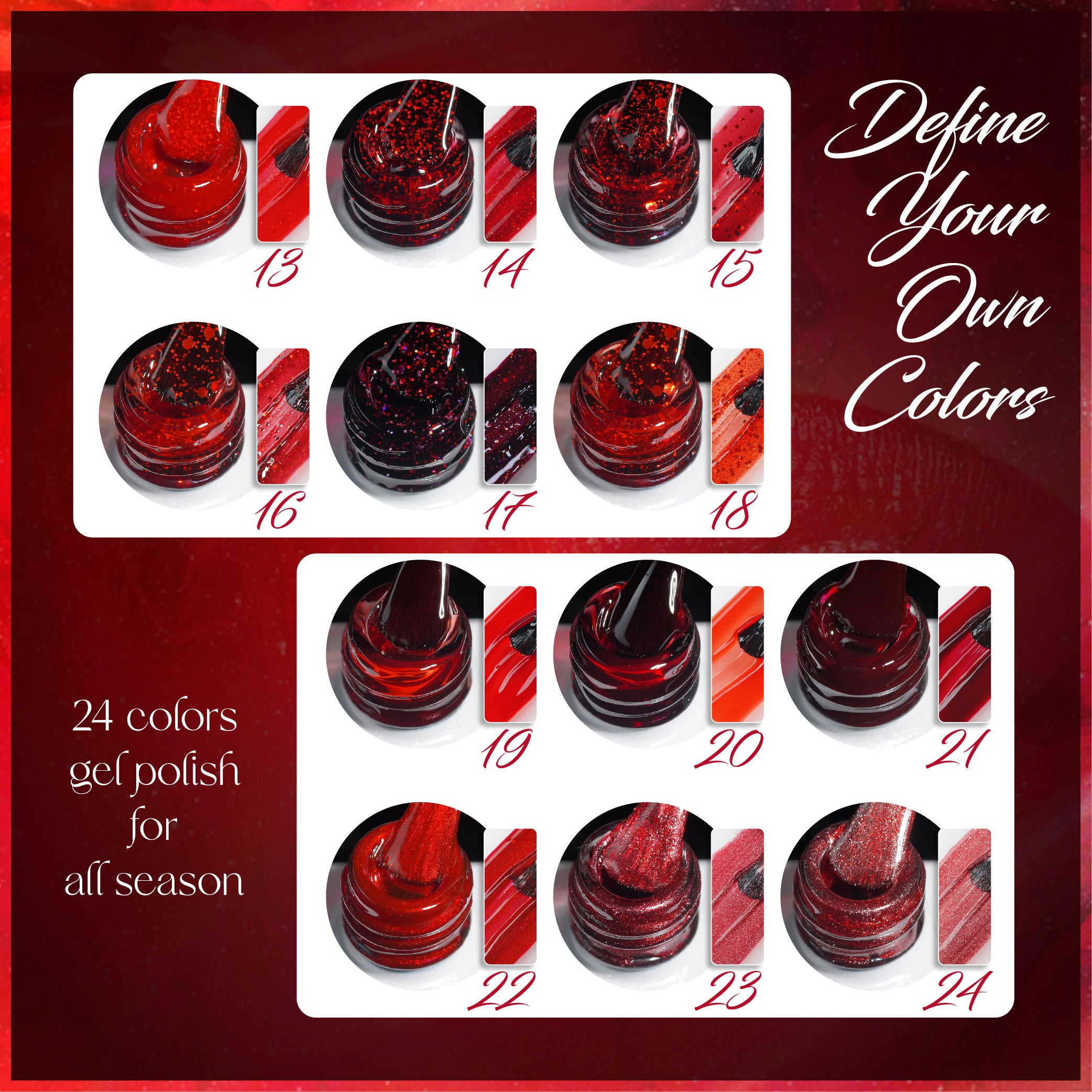 LAVIS C02 - 17 - Gel Polish 0.5 oz - Scarlet Bloom Collection