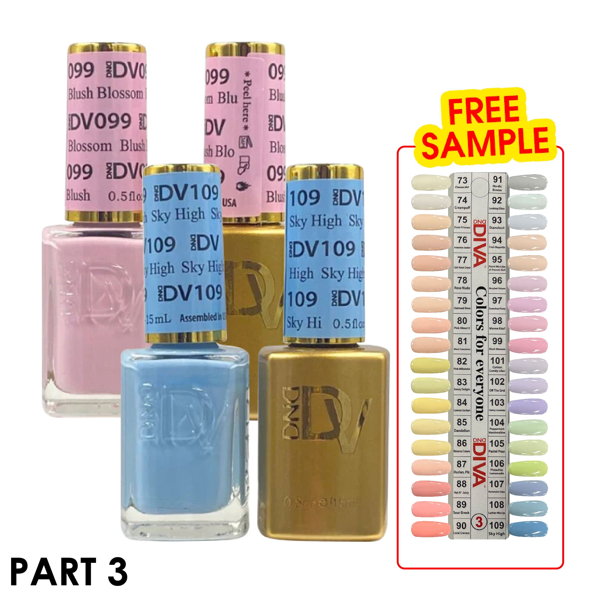 DND DV Part 3 - Set 36 Colors DND Diva Gel Polish & Matching Nail Lacquer Duo Set