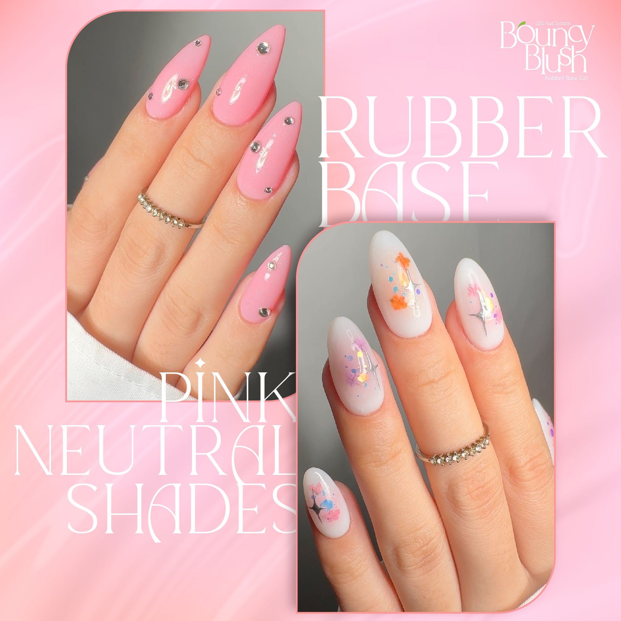 LDS Rubber Base Gel - RB-06 - GEL POLISH 0.5 OZ - Bouncy Blush Collection