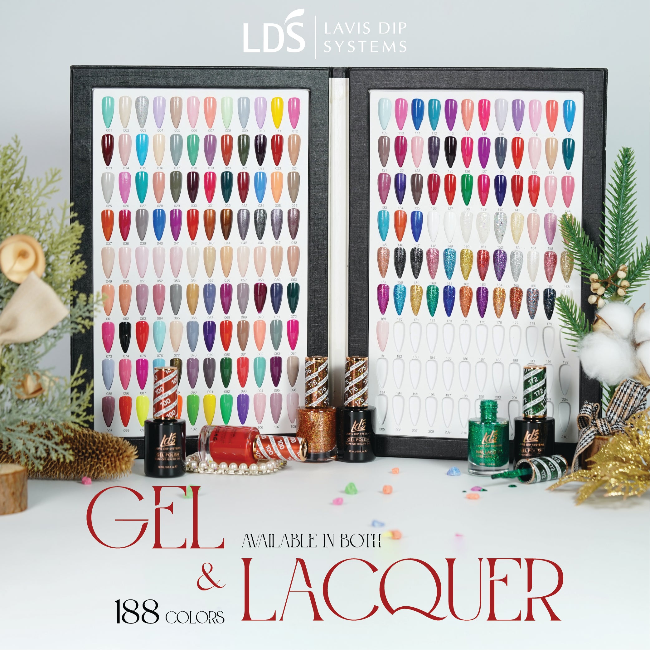 LDS 154 Too Glam To Give A Damn - LDS Healthy Gel Polish & Matching Nail Lacquer Duo Set - 0.5oz