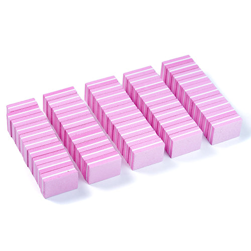 50pcs Mini Double-sided Sanding Buffer - Pink