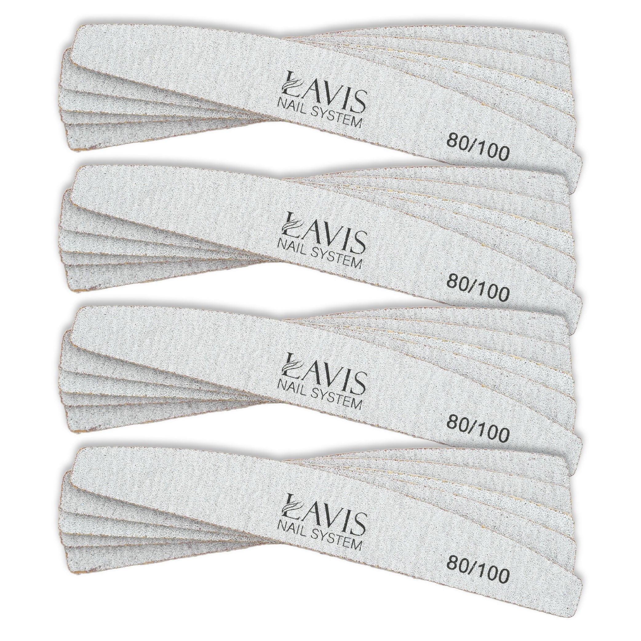  Lavis 50Pcs Halfmoon Nail Files 80/100 by OTHER sold by DTK Nail Supply