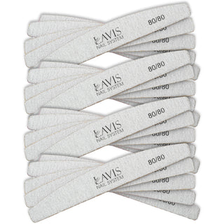  Lavis 50Pcs Halfmoon Nail Files 80/80 by OTHER sold by DTK Nail Supply
