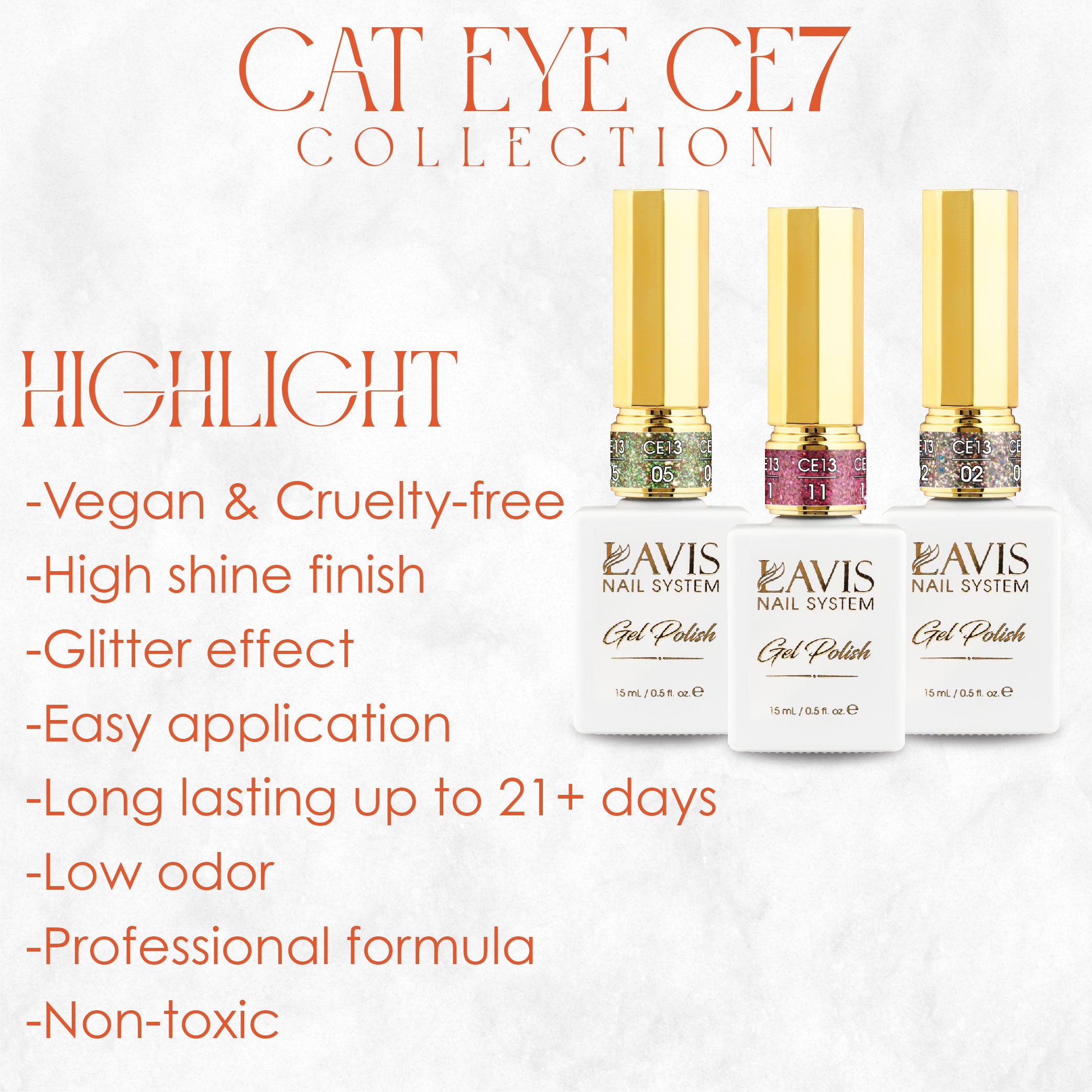 LAVIS Cat Eyes CE7 - 11 - Gel Polish 0.5 oz - VILLIAIN ERA Collection