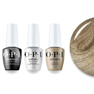 OPI Intelli-Gel Combo - Super Base Coat, Super Gloss Top Coat & F010 I Mica Be Dreaming