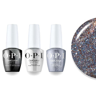 OPI Intelli-Gel Combo - Super Base Coat, Super Gloss Top Coat & MI08 Nails the Runway