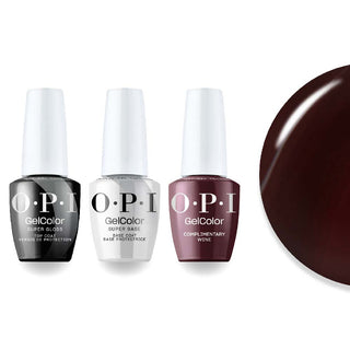 OPI Intelli-Gel Combo - Super Base Coat, Super Gloss Top Coat & MI12 Complimentary Wine