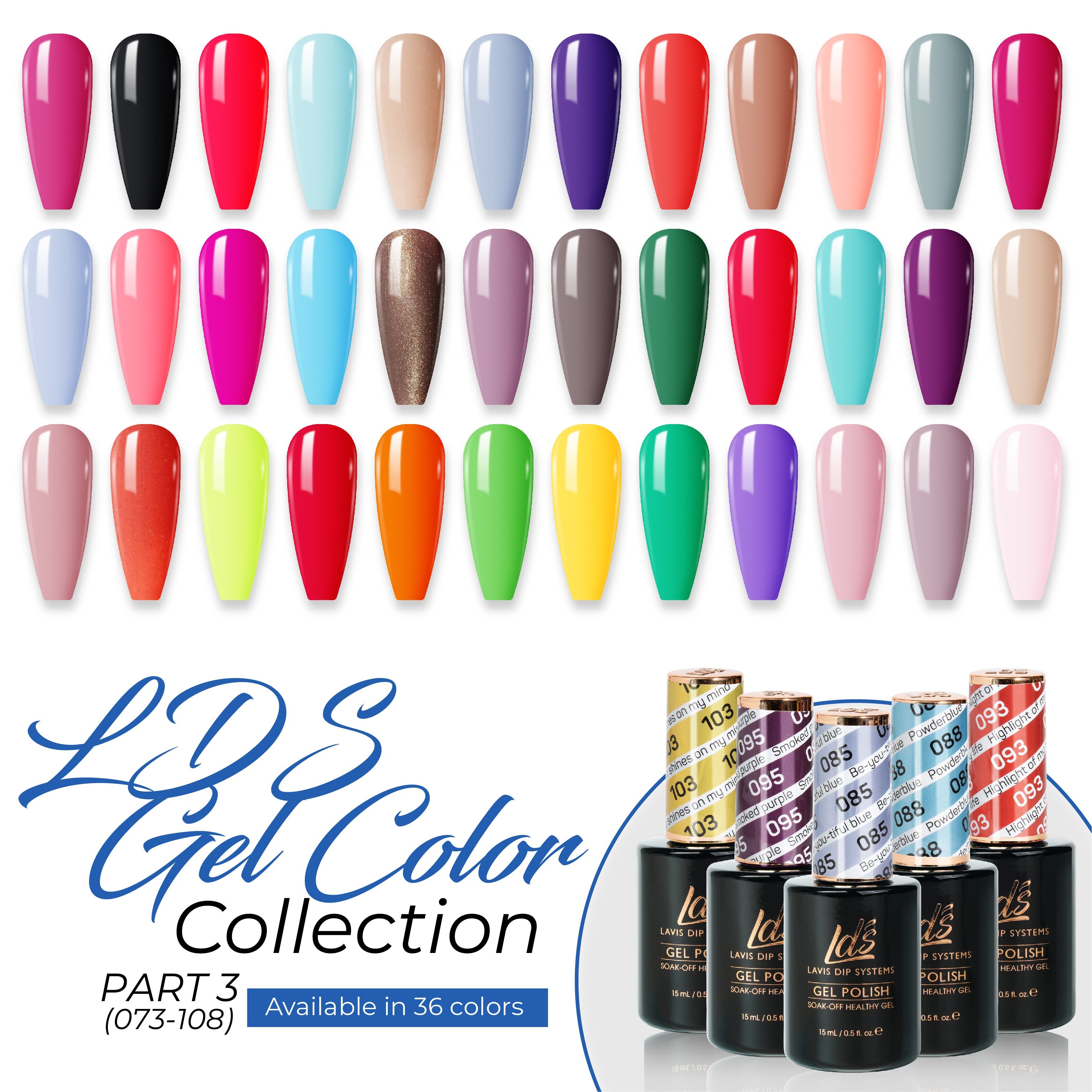 LDS Healthy Gel Part 3: 073-108 (36 Colors)