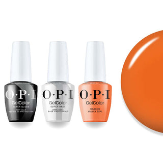 OPI Intelli-Gel Combo - Super Base Coat, Super Gloss Top Coat & S004 Silicon Valley Girl