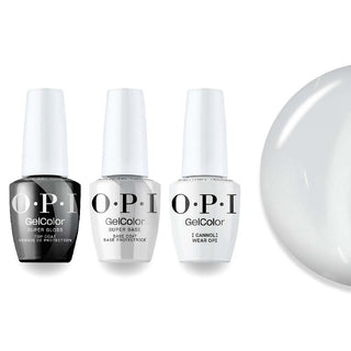 OPI Intelli-Gel Combo - Super Base Coat, Super Gloss Top Coat & V32 I Cannoli Wear OPI