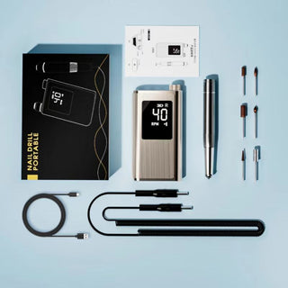 Nail Drill Portable - Grey Gold