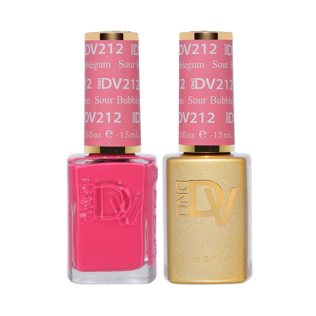 DND DV 212 Sour Bubblegum - DND Diva Gel Polish & Matching Nail Lacquer Duo Set