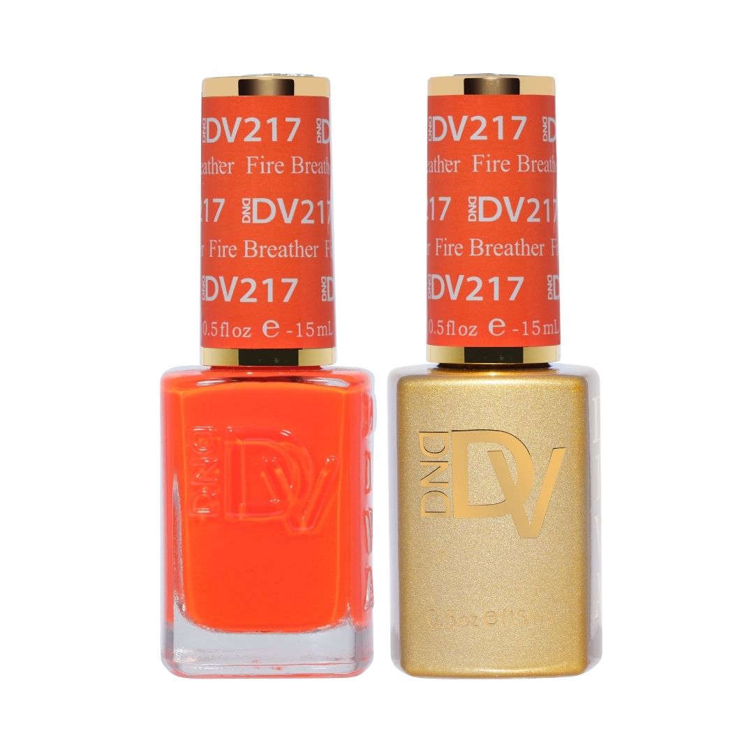 DND DV 217 Fire Breather - DND Diva Gel Polish & Matching Nail Lacquer Duo Set