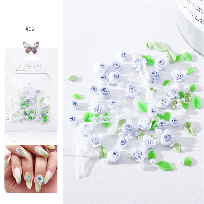 50pcs Flower Nail Art Decorations Resin #02