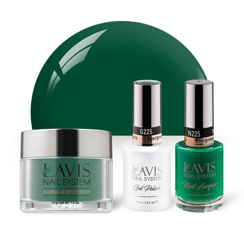 LAVIS 3 in 1 - 225 Evergreens - Acrylic & Dip Powder, Gel & Lacquer