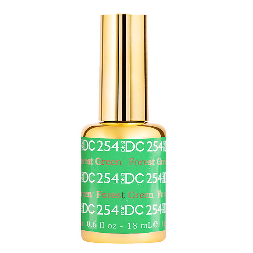 DND DC Gel Nail Polish Duo - 254 Green Colors - Forest Green