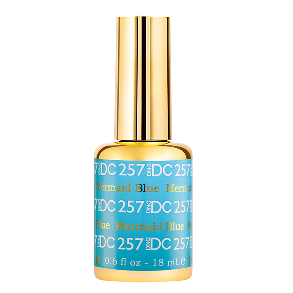 DND DC Gel Nail Polish Duo - 257 Blue Colors - Mermaid Blue