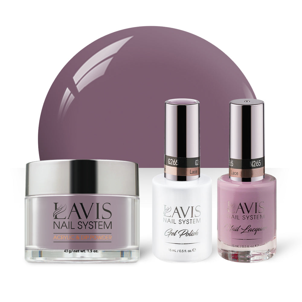 LAVIS 3 in 1 - 265 Lace - Acrylic & Dip Powder, Gel & Lacquer