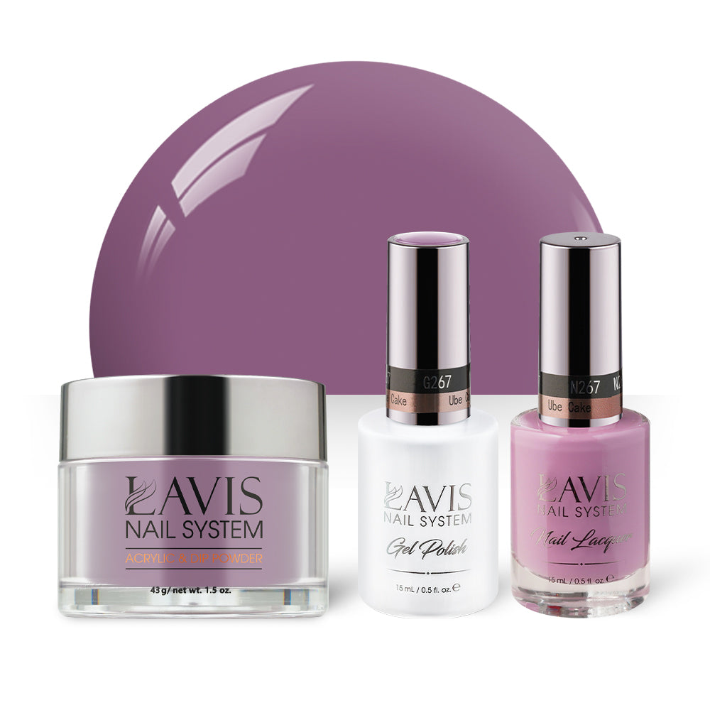 LAVIS 3 in 1 - 267 Ube Cake - Acrylic & Dip Powder, Gel & Lacquer