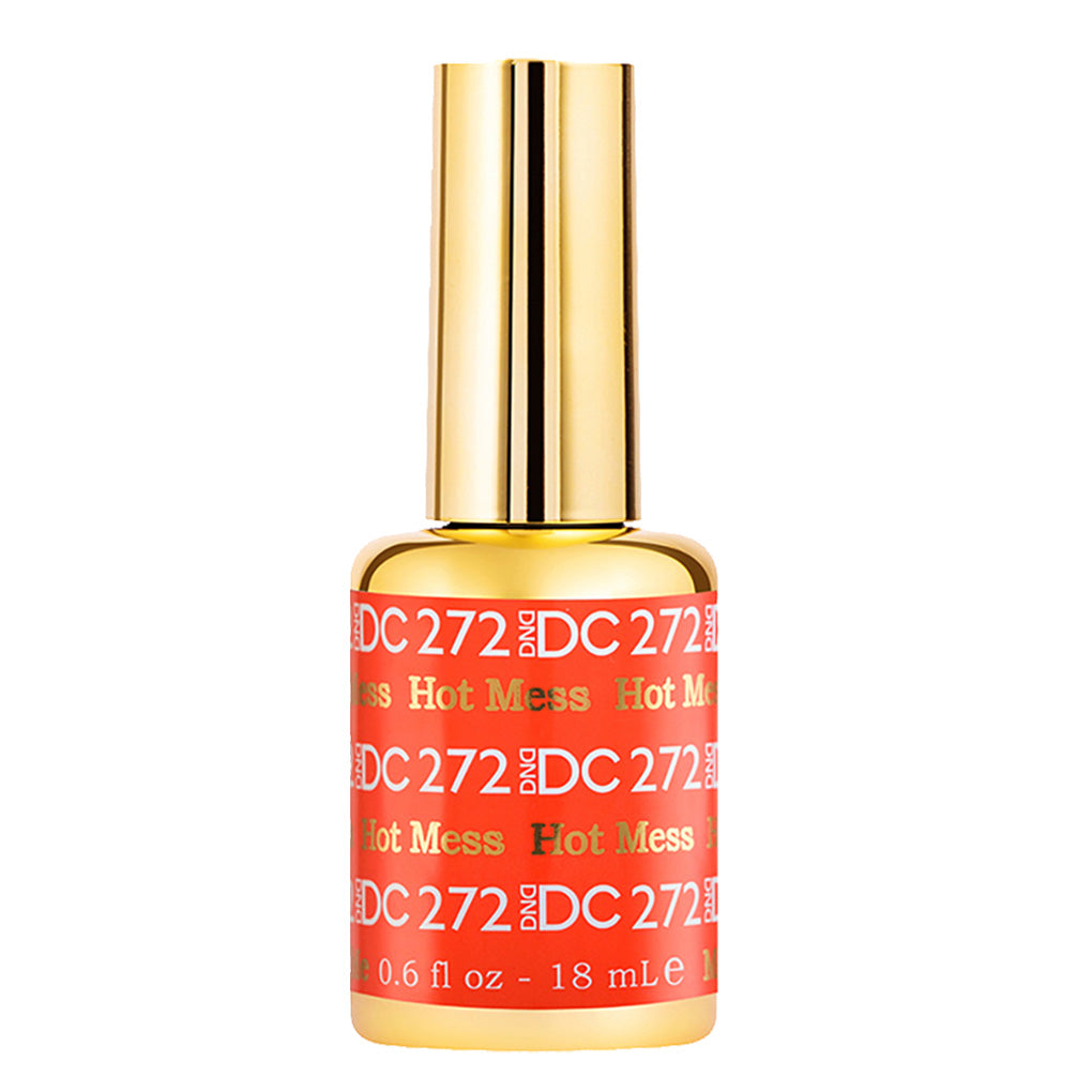 DND DC Gel Nail Polish Duo - 272 Orange Colors - Hot Mess