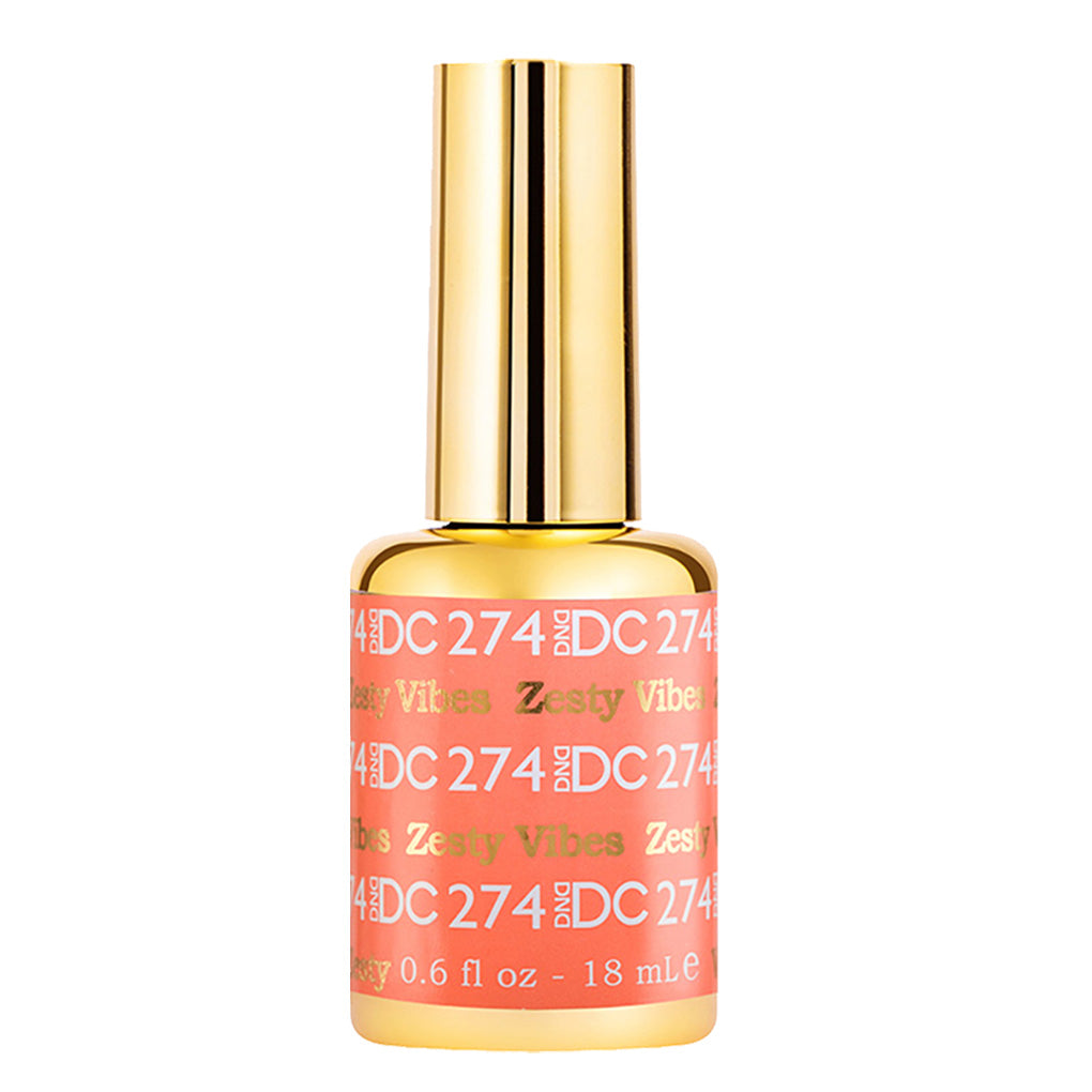 DND DC Gel Nail Polish Duo - 274 Orange, Coral Colors - Zesty Vibe