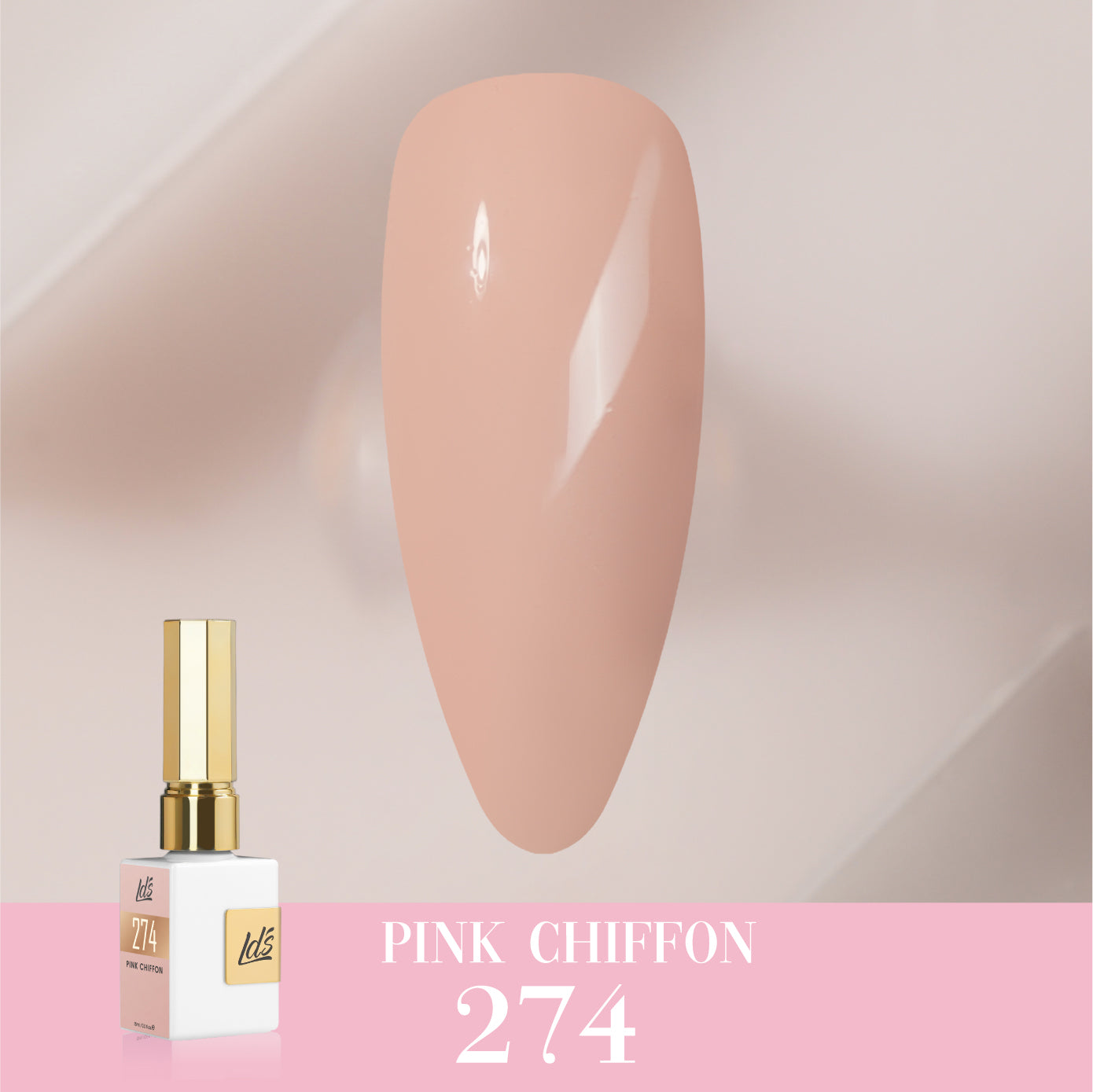 LDS Color Craze Collection - 274 Pink Chiffon - Gel Polish 0.5oz