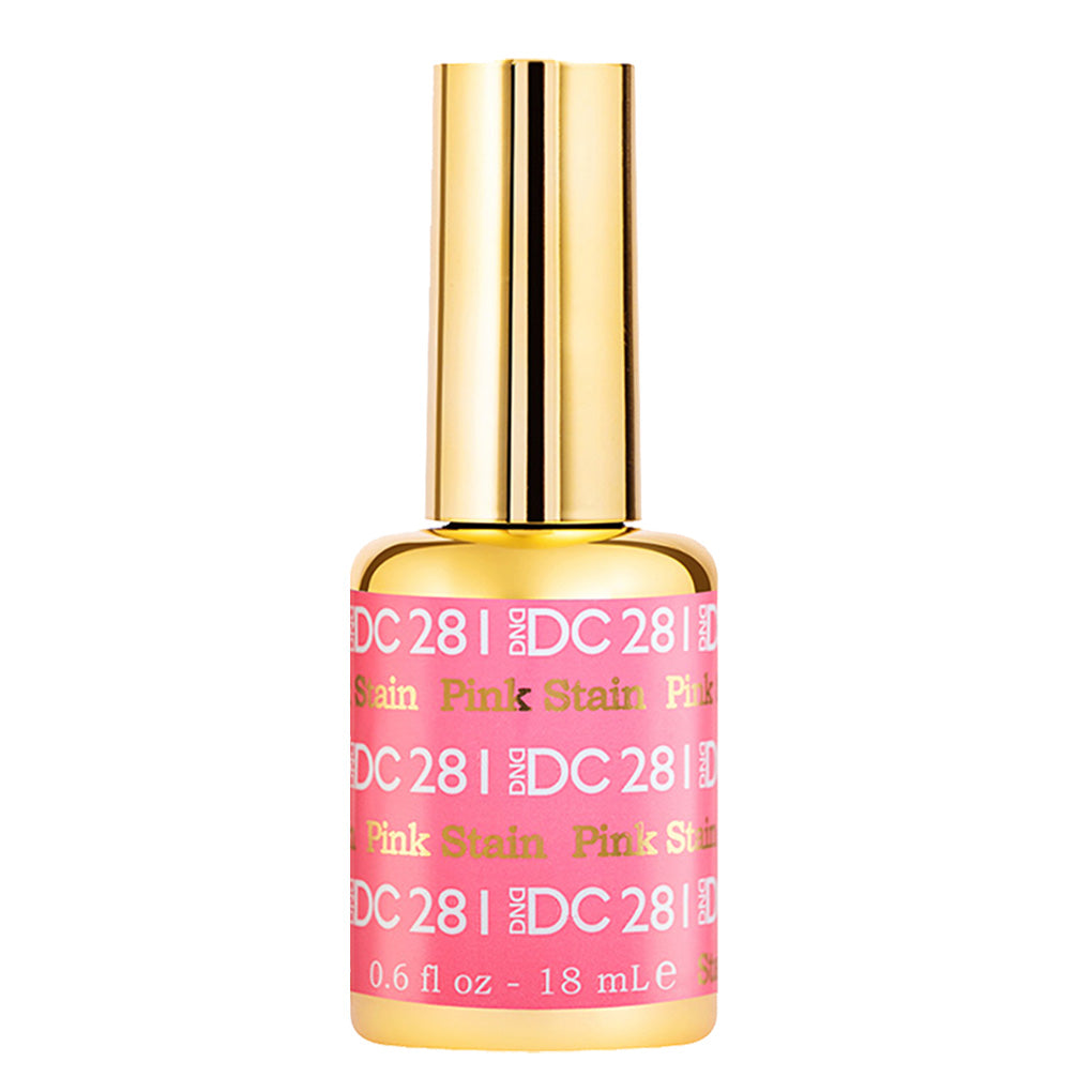 DND DC Gel Nail Polish Duo - 281 Pink Colors - Pink Stain