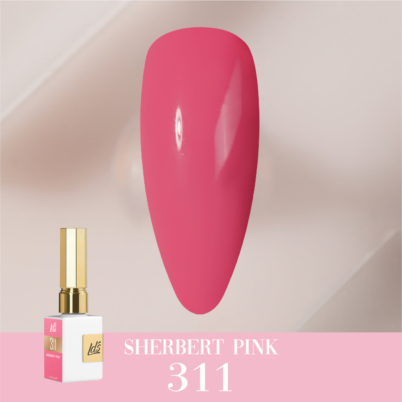 LDS Color Craze Collection - 311 Sherbert Pink - Gel Polish 0.5oz