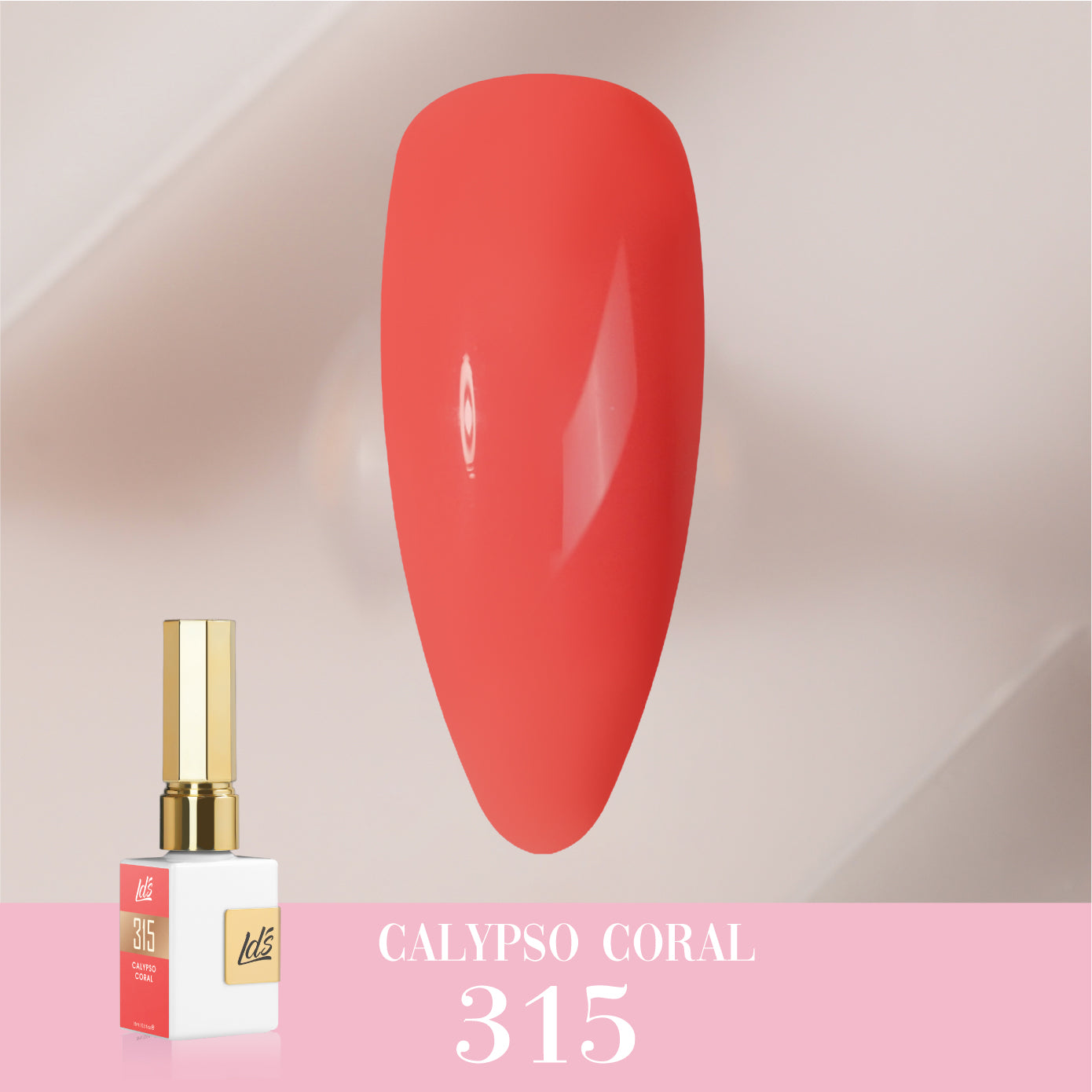 LDS Color Craze Collection - 315 Calypso Coral - Gel Polish 0.5oz