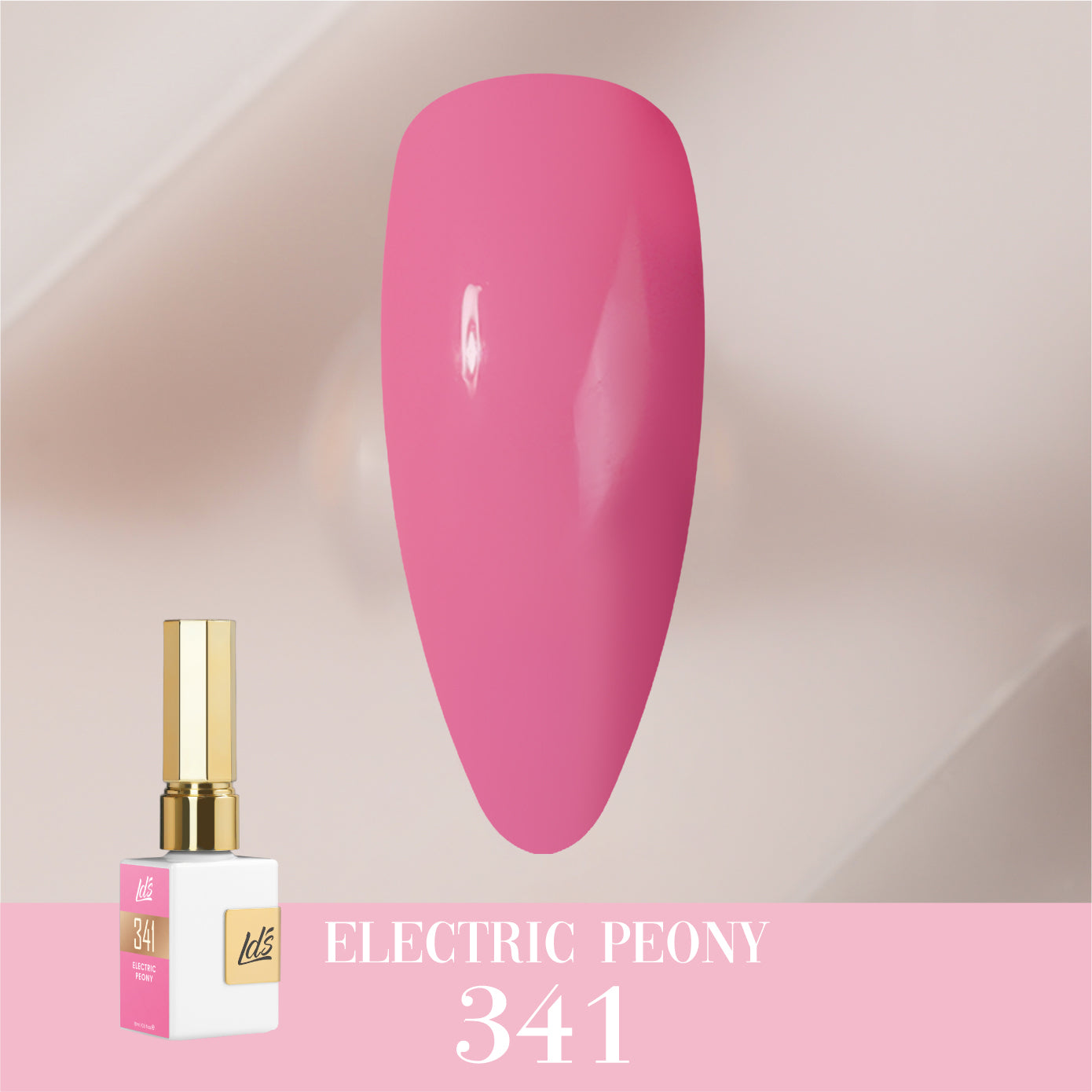 LDS Color Craze Collection - 341 Electric Peony - Gel Polish 0.5oz