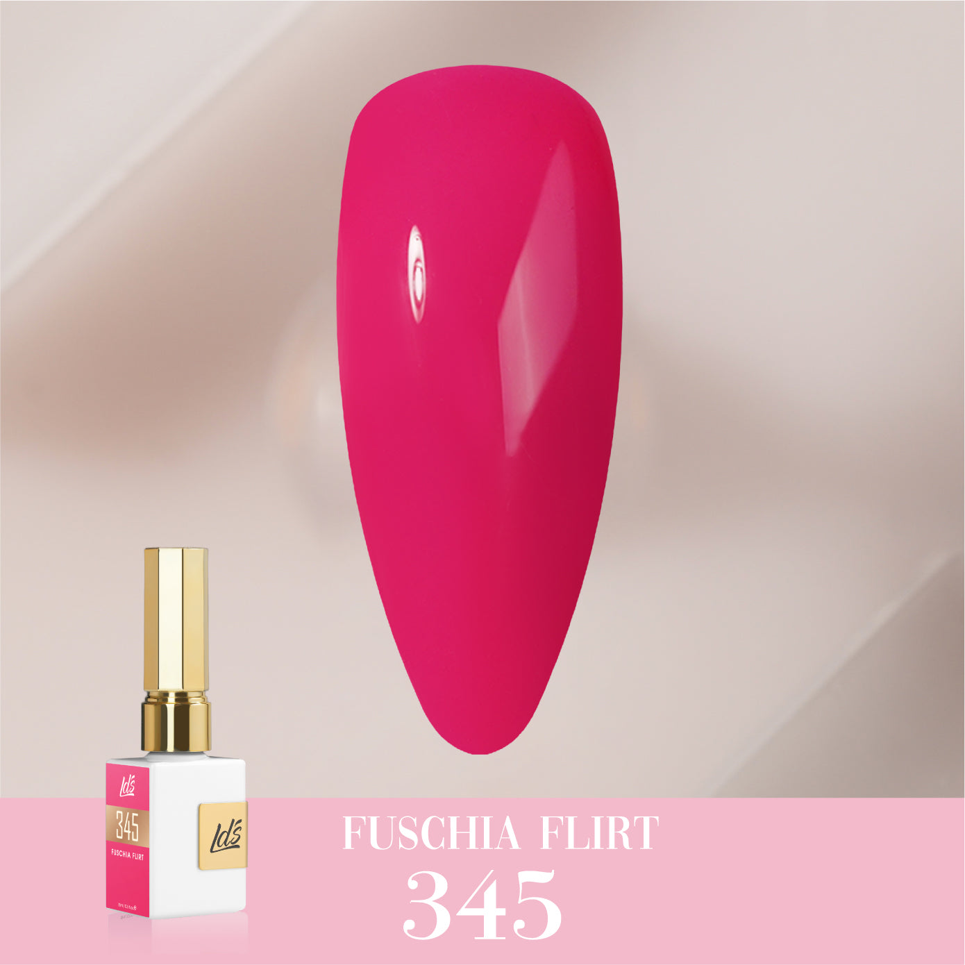 LDS Color Craze Collection - 345 Fuschia Flirt - Gel Polish 0.5oz