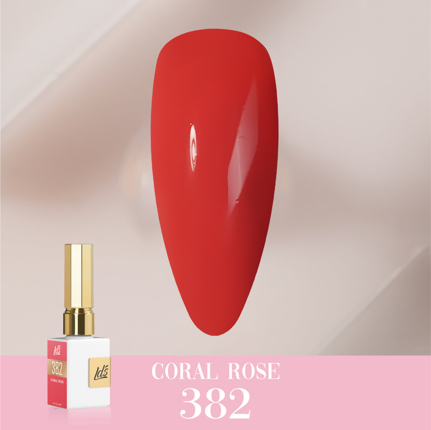 LDS Color Craze Collection - 382 Coral Rose - Gel Polish 0.5oz
