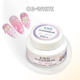 LAVIS 3D Sculpture Gel - 02 White 15g