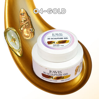 LAVIS 3D Sculpture Gel - 04 Gold 15g