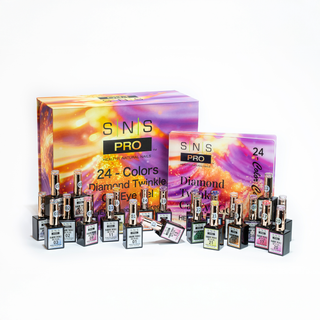SNS Pro Cat Eye - Set 24 Colors - HEMA & TPO Free - Diamond Twinkle Collection